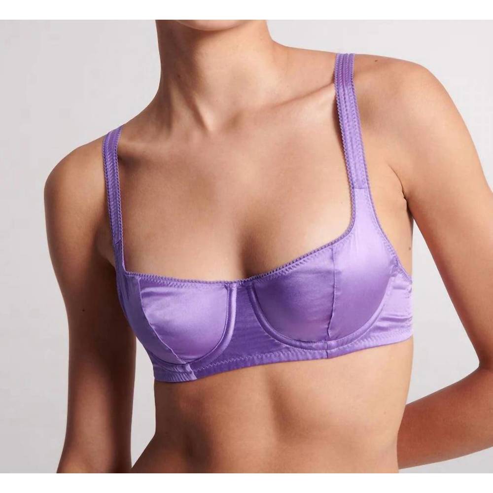 Elegant Purple Satin Bra